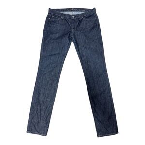 7 FOR ALL MANKIND - Women’s Roxanne Mid-Waist Slim Dark Blue Wash Jeans - 31